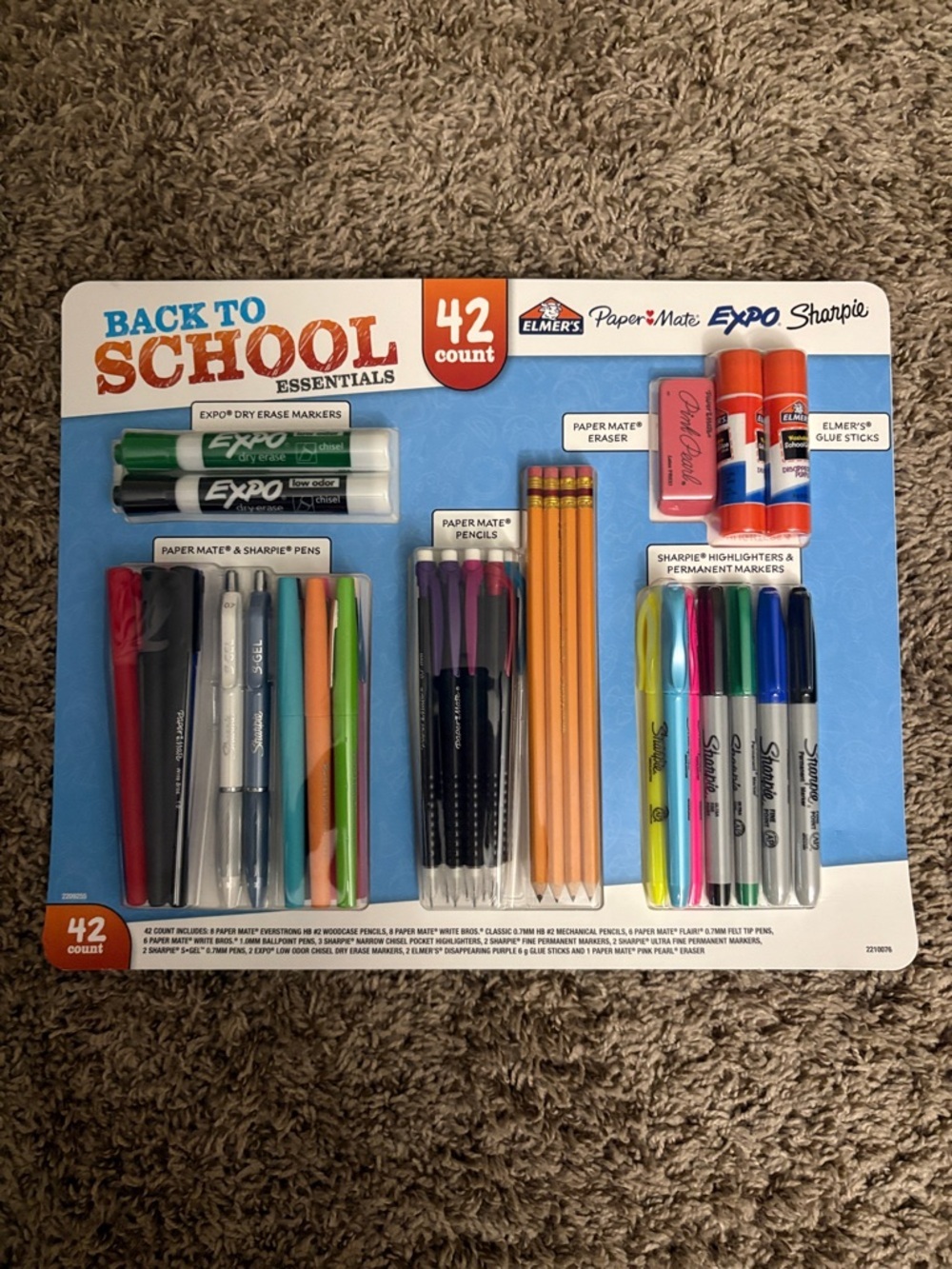 Back to School Essentials 42-Count Stationery Set by Paper Mate & Expo